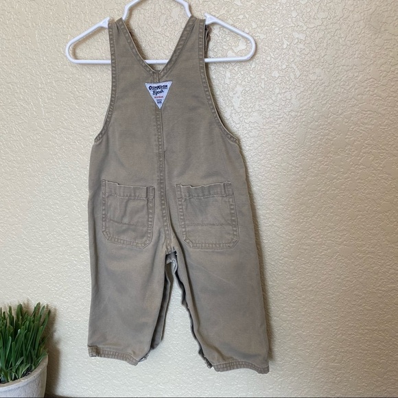 Oshkosh B’Gosh tan overalls moose and mountains 9 months - Picture 4 of 5